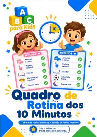 Quadro de Rotina dos 10 Minutos — ABC para Kids